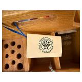 Craft and Art Supply Set with Magazines and Wooden Organizer