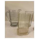 Vintage Glass Measuring Cups and Pitcher Set