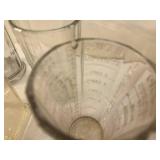 Vintage Glass Measuring Cups and Pitcher Set