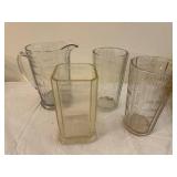 Vintage Glass Measuring Cups and Pitcher Set