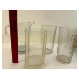Vintage Glass Measuring Cups and Pitcher Set