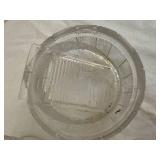 Vintage Clear Glassware Set with Decorative Patterns