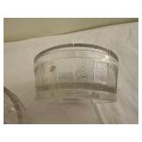 Vintage Clear Glassware Set with Decorative Patterns