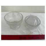 Vintage Clear Glassware Set with Decorative Patterns