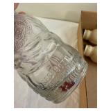 Vintage Glass Character Bottles & Snowman Shakers Set