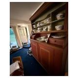 Antique Red Painted Hutch - Contents not included