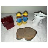 Antique Noritake Deco Lady "Pierrette" salt and pepper shakers, Ceramic Figurines & Dish Collection