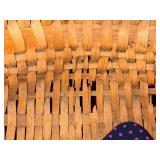 Woven Basket with Handle and Sock Monkey Lot