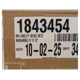 NEW WYATT & ASH OAKLEY TAUPE 9’ x 12’ MACHINE WASHABLE AREA RUG