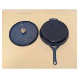 TRAMONTINA CAST IRON SKILLET WITH LID