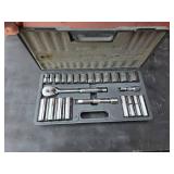 COMPLETE 25 piece regular and deep-well Socket Set, with 3/8" drive