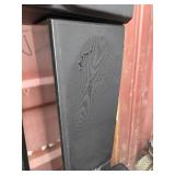 2 Polk Audio RT600i floor standing tower speakers and 1 Polk Audio CS400i center channel speaker.