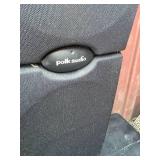 2 Polk Audio RT600i floor standing tower speakers and 1 Polk Audio CS400i center channel speaker.