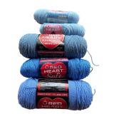 P - Large Assorted Yarn Lot including Red Heart, Blarney-Spun, Sayelle and More