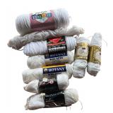 P - Large Assorted Yarn Lot including Red Heart, Blarney-Spun, Sayelle and More