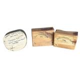 P - Set of 3 Hand Carved Wooden Cowboy Figurines by Pobbies Crafty Crafts