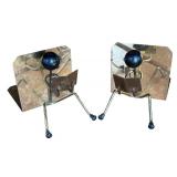 P - Pair of Vintage Brass Figural Bookends