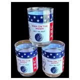 P - Set of 3 Apollo 11 Man on the Moon Lowball Glasses