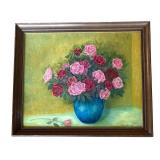 P - Original Floral Still Life Painting by Pearl Charlson