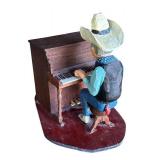 P - Honky Tonk Tom Hand Carved Wooden Sculpture by Pobbies Crafty Crafts