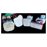 P - Set of 4 Pobbies Hand-Carved Wooden Holiday Figurines