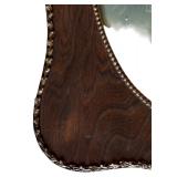 P - Antique Framed Portrait Print of Child with Blue Bow