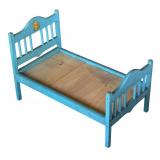 P - Vintage Wooden Doll Bed