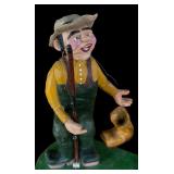 P - Set of 2 Pobbie Crafty Crafts Hand Carved Wooden Sculptures