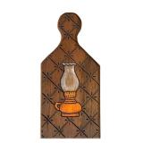 P - Set of 3 Vintage Wooden Wall Decor Boards with Handcrafted Designs