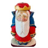 DR - Set of 10 Poppies Crafty Crafts Hand Carved Santa Figurines