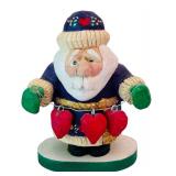 DR - Set of 10 Poppies Crafty Crafts Hand Carved Santa Figurines