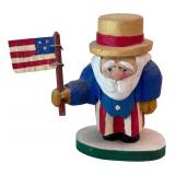 DR - Set of 10 Poppies Crafty Crafts Hand Carved Santa Figurines