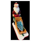 Set of 6 Handcrafted Santa Figurines