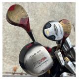 G - Wilson, Pen, and Sam Snead Golf Club Set with Bag and Minnesota Twins Headcovers