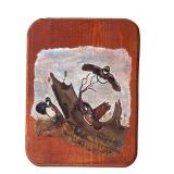 G - Set of 3 Vintage Hand-Painted Wooden Wildlife Plaques
