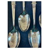 LR - Collection of 25 U.S. Presidents Commemorative Spoons with Display Case