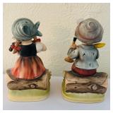 LR - Set of 2 6-Inch Vintage Napcoware Child Musicians Figurines