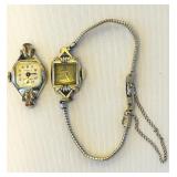 K - Lot of 2 Vintage Ladies Mechanical Watches Caravelle & Wittnauer 10K Gold Filled