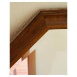LR - Octagonal Wall Mirror with Wood Frame