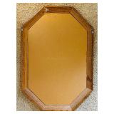 LR - Octagonal Wall Mirror with Wood Frame
