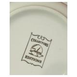 DR - Holiday Kitchenware Set with Salem Collector Plates, Red Glass Pitcher, and Holly Bowl