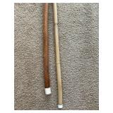 LR - Pair of 60-Inch Decorative Walking Sticks with Carved Handles