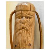 LR - Pair of 60-Inch Decorative Walking Sticks with Carved Handles