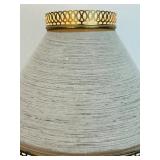 LT - Adjustable Brass Desk Lamp with Woven Shade