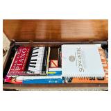LR - Kohler Console Piano with Bench and Sheet Music Collection