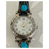 K - Group of 3 Vintage Wristwatches Bulova, Timex, and Turquoise Accented Quartz