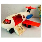 LR - Vintage Fisher-Price Jet, Playskool Postal Station, Shape Sorter, and Dominoes Set