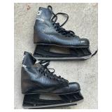 K - Sherbrooke Staff Approved Black Hockey Ice Skates Size 11 Inch Blade 28 cm