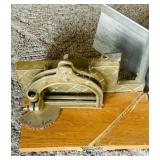 P - Vintage Stanley Miter Box with Back Saw and Adjustable Angle Guide