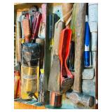 S - Large Mixed Lot of Hand Tools, Clamps, Mallets, and Carving Set